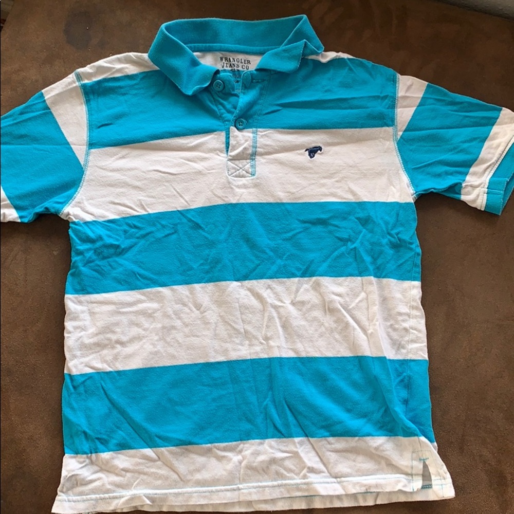 Striped polo tee